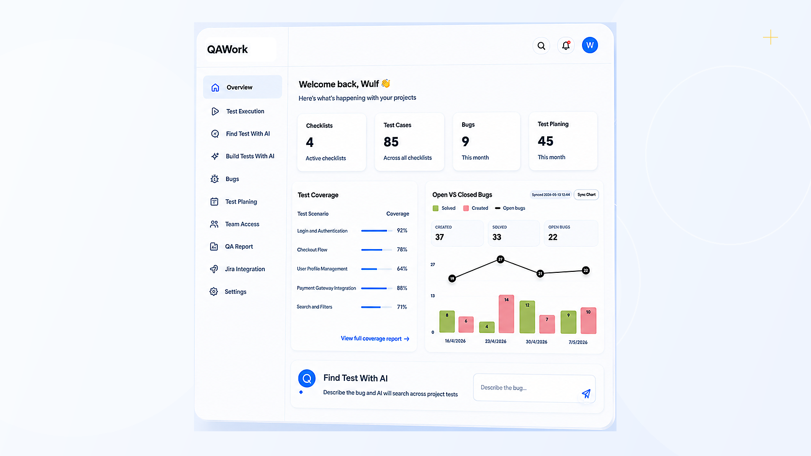 QAwork AI-powered QA workspace for modern teams